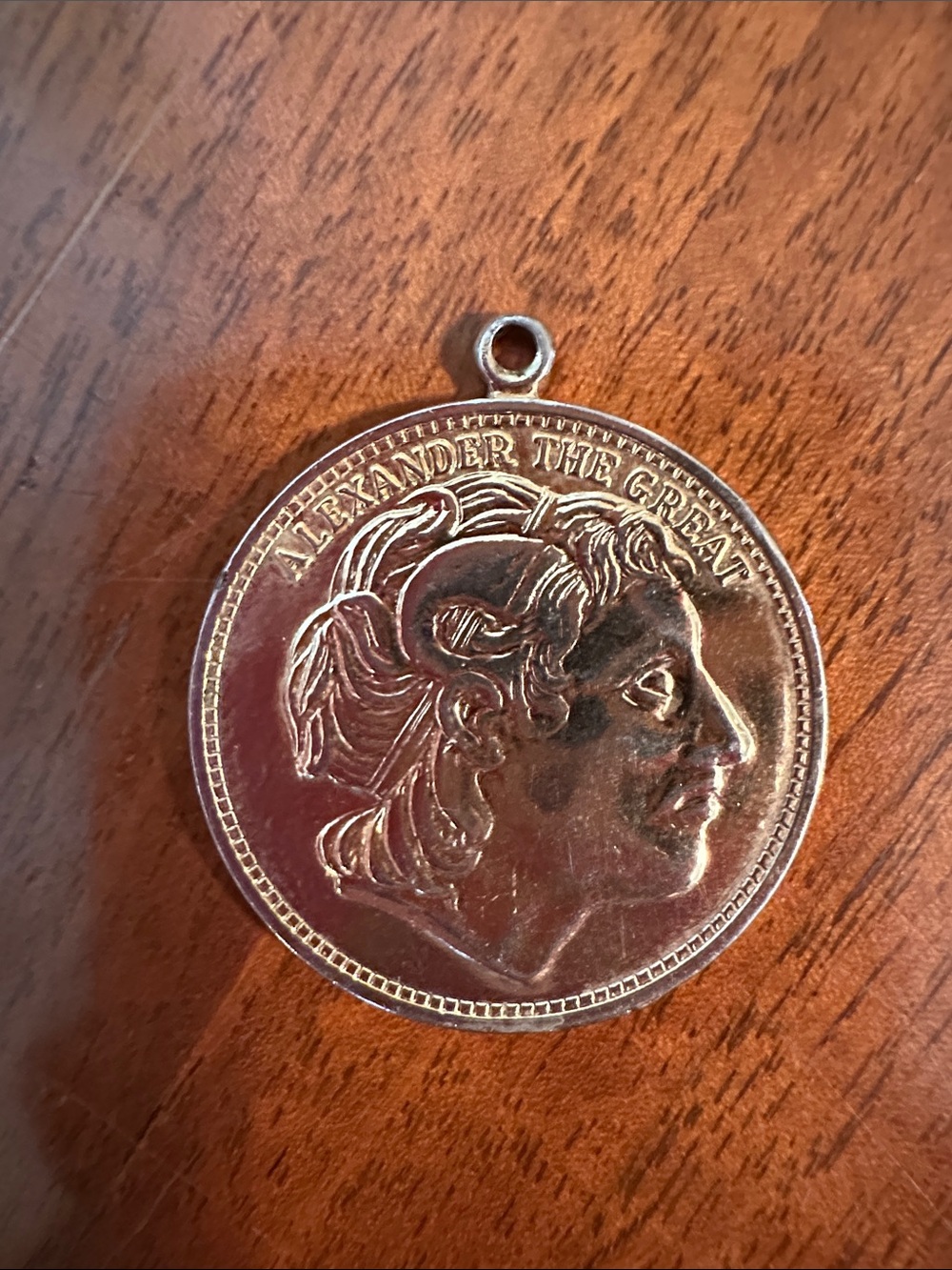 Alexander the Great Coin Gold plated Pendant